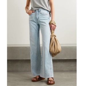 Veronica Beard Taylor Relaxed High Rise Wide Leg Jeans